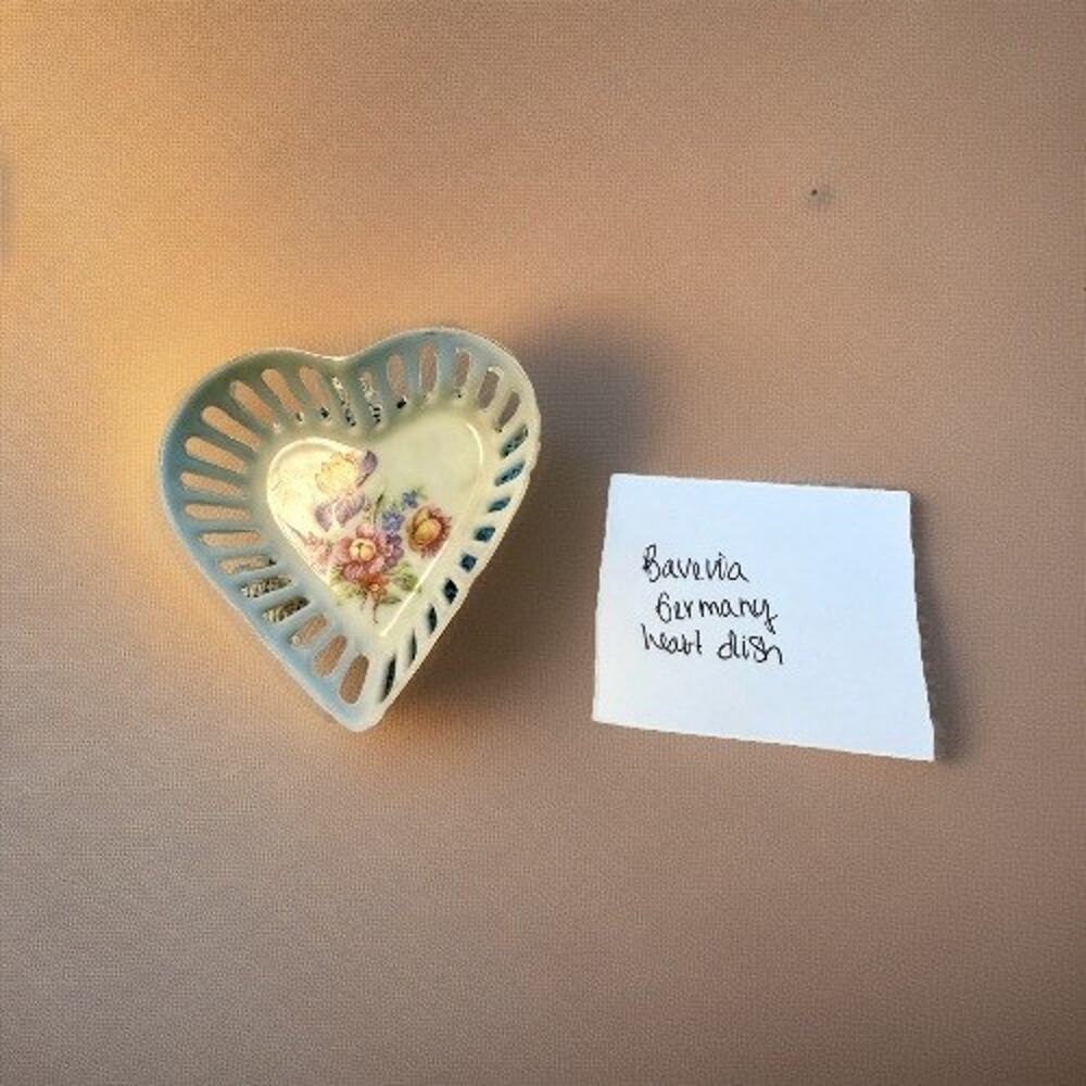 3" Heart-shaped Trinket Dish - Schwarzenhammer Bavaria Germany